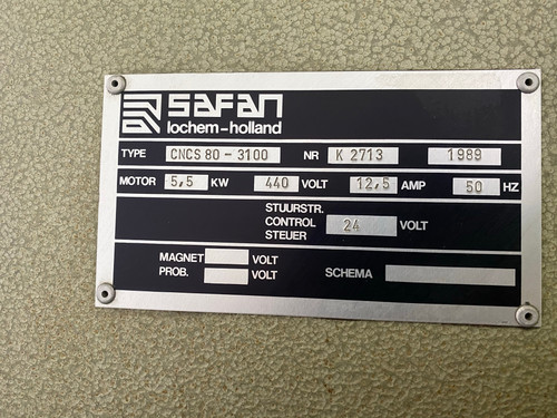 Safan (Holand) CNCS 3100 x 80 Ton Press Brake, photo 7
