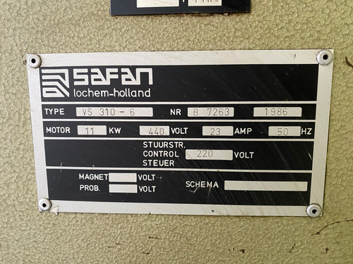 Safan (Holland) VS 310-6 Sheet Metal Guillotine, photo 6