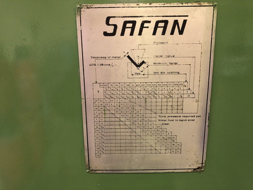 Safan Hydraulic Press Brake 2000mm x 35ton, photo 6