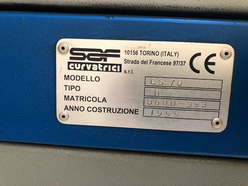 Tauring SAF CS70 Hydraulic Section Bending Rolls, photo 8