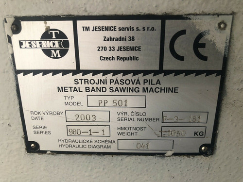 TMJ model PP501 Dual Column Horizontal Bandsaw, photo 2