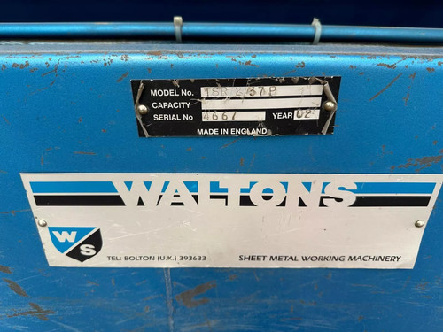Walton’s TSR 2/37P Powered Pyramid Bending Slip Rolls, photo 8